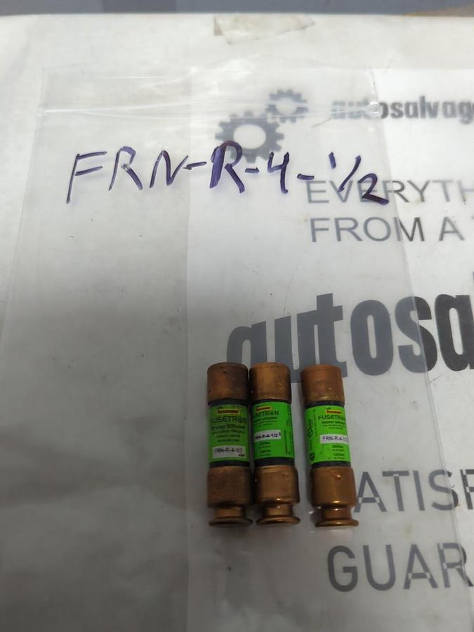 COOPER BUSSMANN,FRN-4-1/2,FUSETRON 4-1/2 AMP FUSE LOT OF 3 NOS