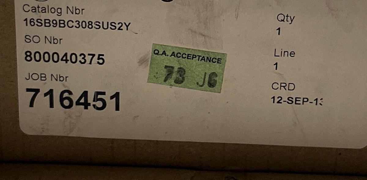 GENERAL ELECTRIC,16SB9BC308SUS2Y,ROTARY CAM SWITCH NOS