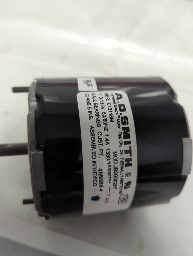 Used A.O SMITH,JB2G002N,MOTOR 110/115V 50/60HZ 1/20HP 1.4 AMP 1380-1550RPM PRE-OWNED