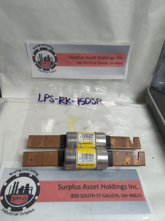 Used COOPER BUSSMANN,LPS-RK-150SP,LOW-PEAK 150 AMP FUSE LOT OF 2 PRE-OWNED