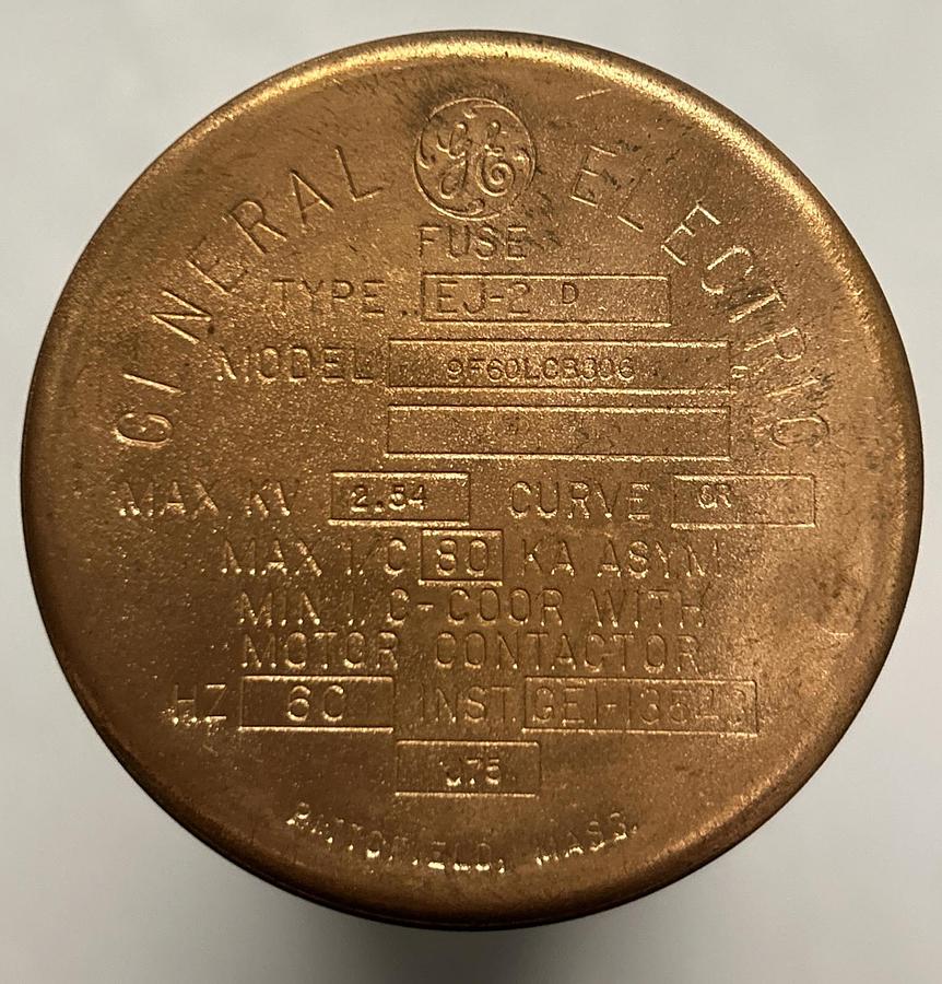 GENERAL ELECTRIC,9F60LCB806,FUSE 2.75KV NOS