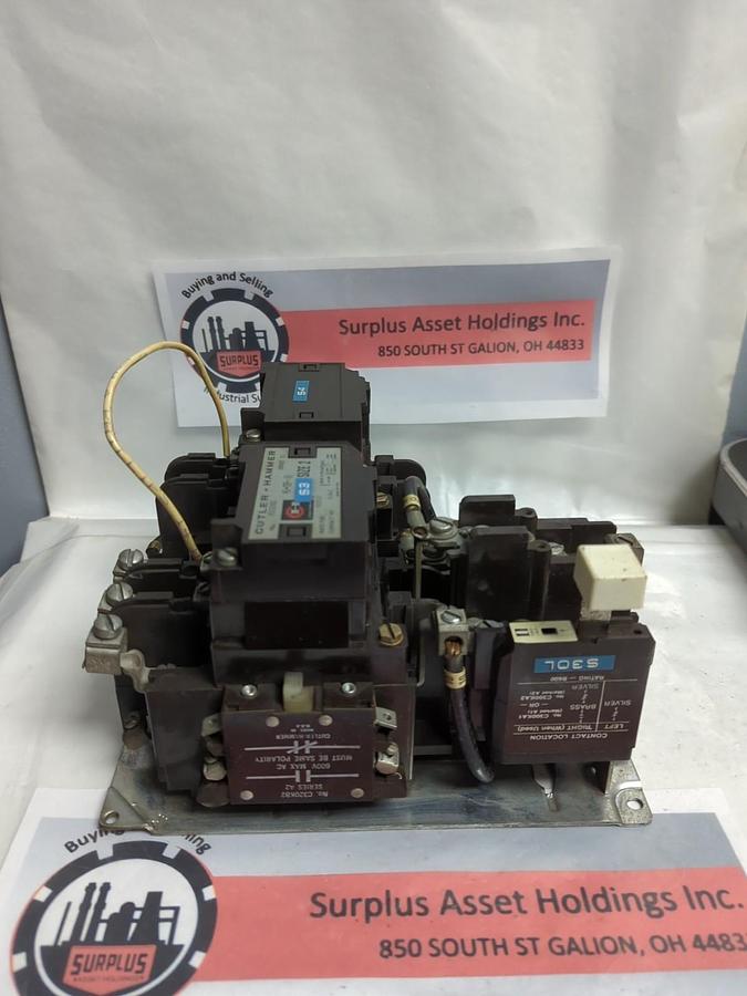 Used CUTLER-HAMMER,A50DN0,REVERSING STARTER SERIES B1 SIZE 2 PRE-OWNED