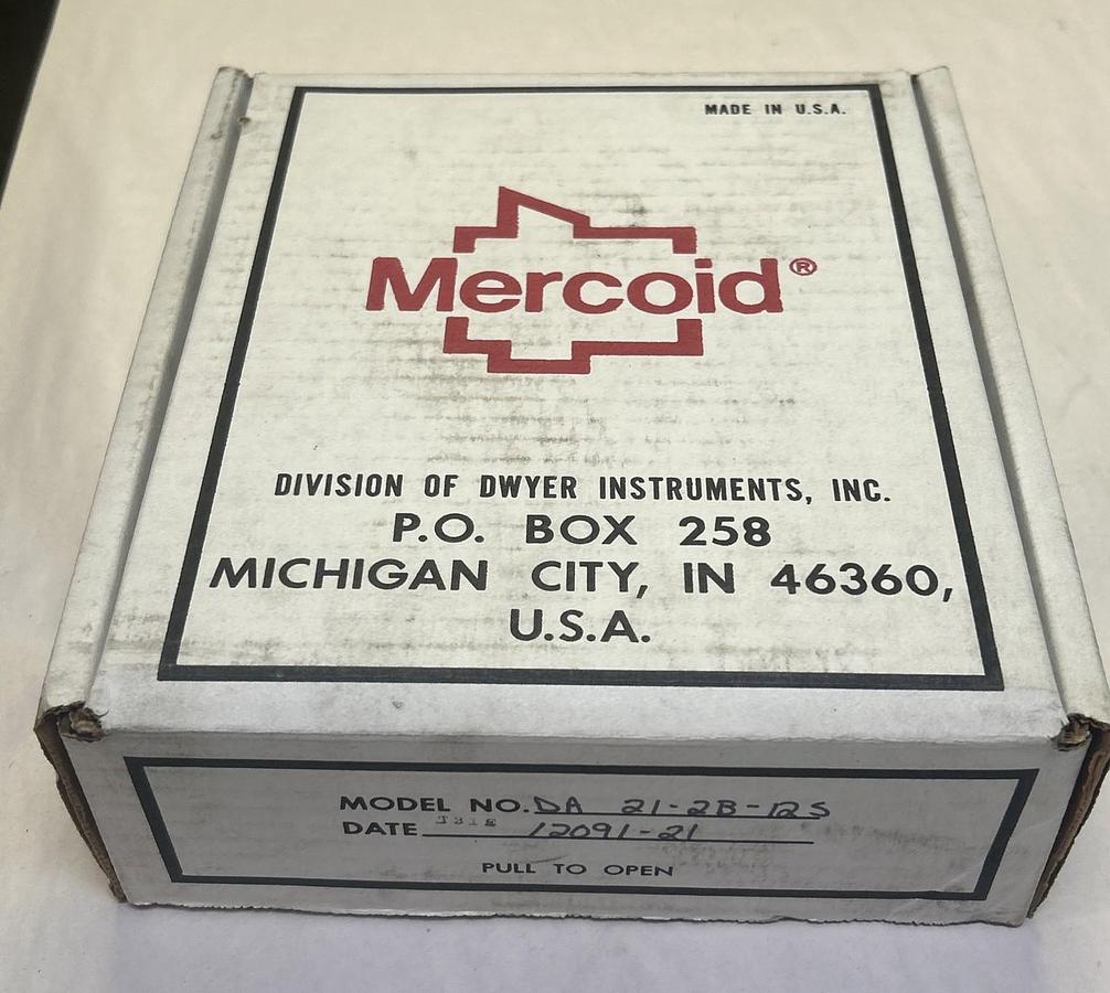 MERCOID,DA-21-2B-12S,PRESSURE SWITCH NOS