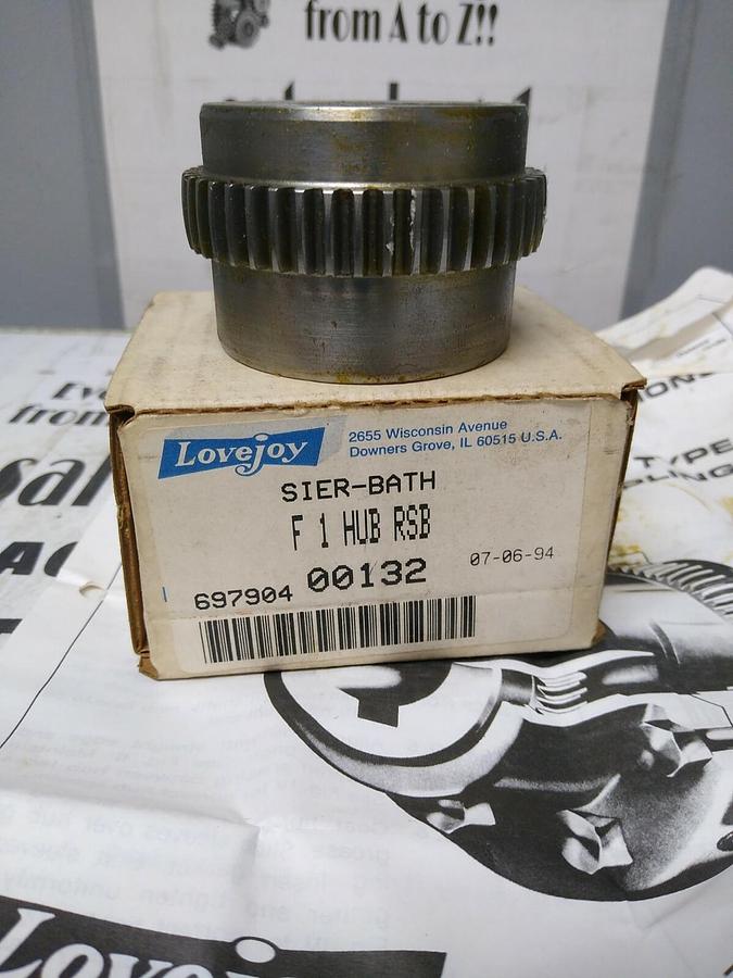 LoveJoy,F-1-Hub RSB,Sier-Bath Gear Coupling Hub 1 IN Rough Stock Bore Full Flex