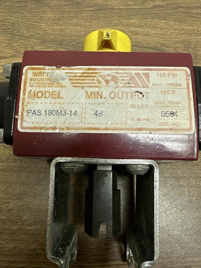 Used Watts Water Technologies,PAS180M3-14,Pneumatic Valve