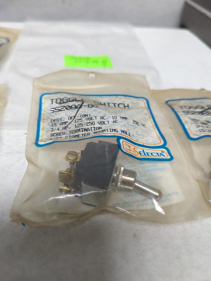 SELECTA,SS208A-BG,TOGGLE SWITCH LOT OF 4 NOS
