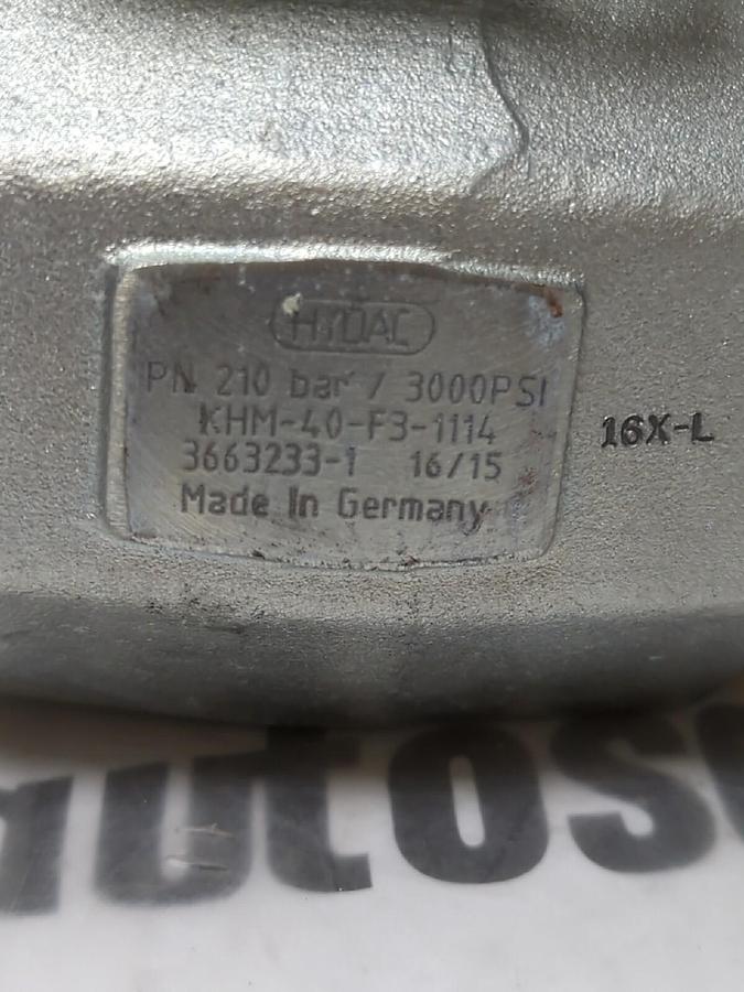 HYDAC,KHM-40-F3-1114, 3000 PSI 1-1/2 IN BALL VALVE W/HANDLE NOS