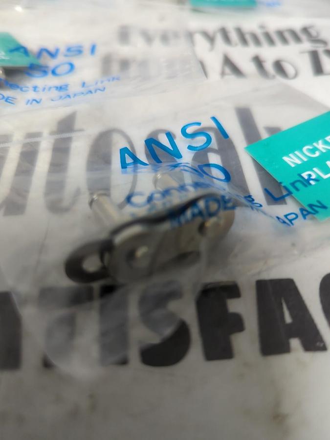 ANSI,50,CONNECTING LINKS NICKLE PLATED  LOT OF 8 NEW