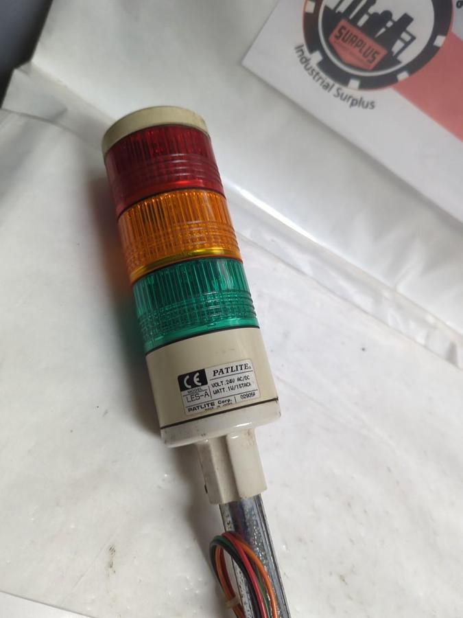 Used PATLITE,LES-A,STACK LIGHT RED/AMBER/GREEN PRE-OWNED