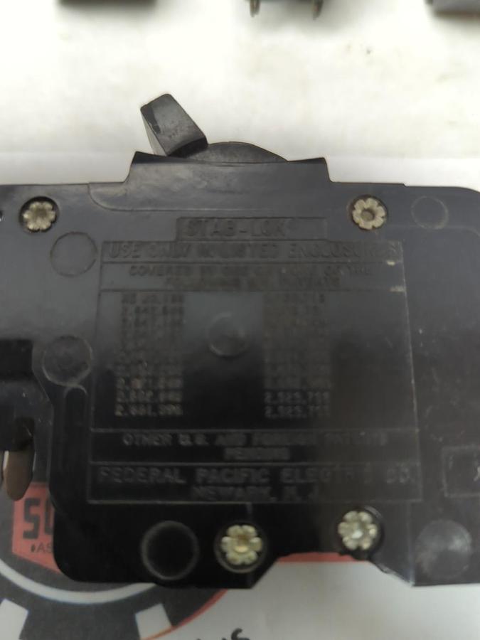 Used F.P.E,NC0220,CIRCUIT BREAKER 20 AMP 2-POLE LOT OF 5 PRE-OWNED