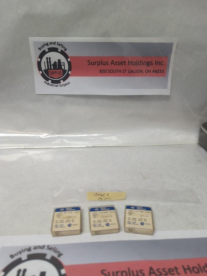 GOULD SHAWMUT,GGC-1,FAST ACTING 1 AMP LOT OF 15 NOS