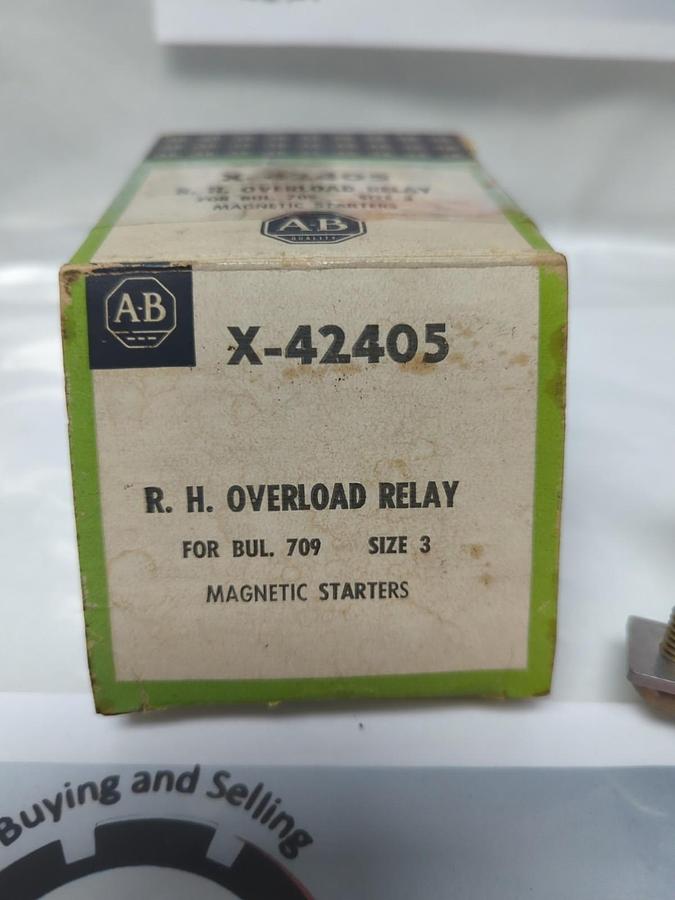 ALLEN BRADLEY,X-42405,R.H. OVERLOAD RELAY SIZE 3 NOS
