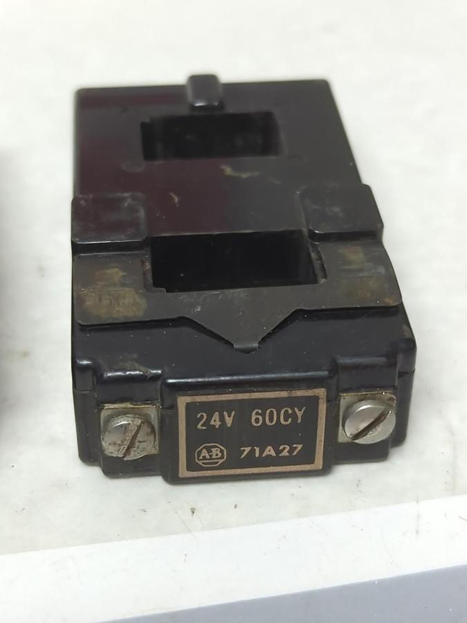Used ALLEN-BRADLEY,71A27,COIL 24V 60CY LOT OF 2 PRE-OWNED