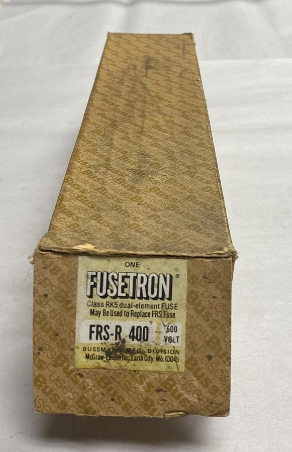 Used Bussmann,FRS-R-400,Fusetron Fuse 400 AMP 600V NOS