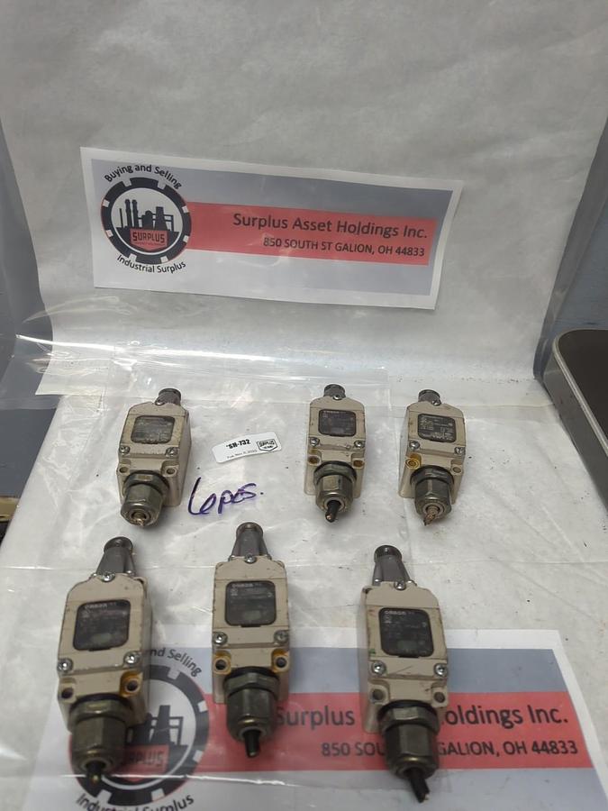 Used OMRON,WLD2-LD,LIMIT SWITCH LOT OF 6 PRE-OWNED