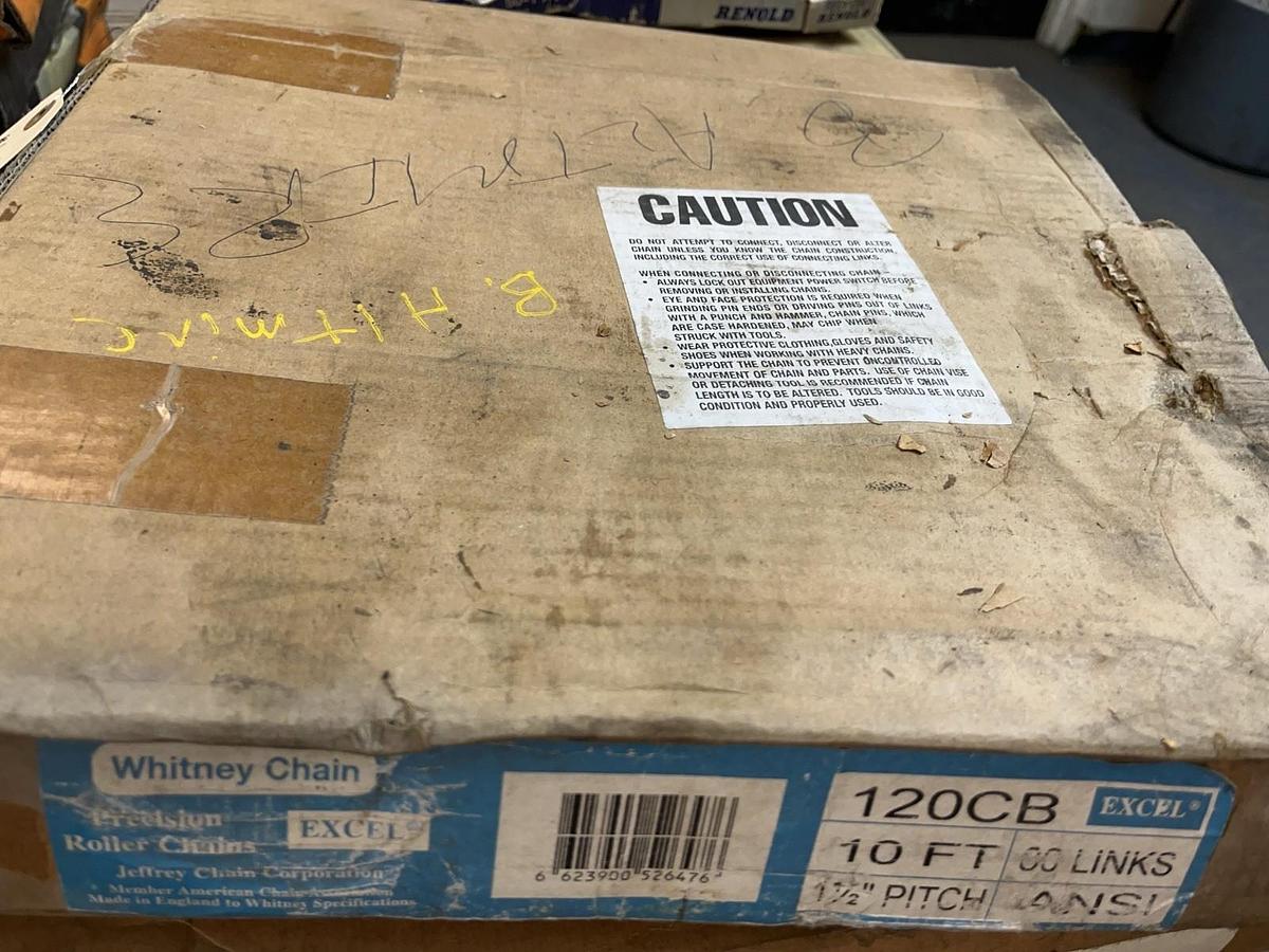 WHITNEY EXCEL,120-CB,ROLLER CHAIN 1-1/2" PITCH 80LINKS 10FT COTTER