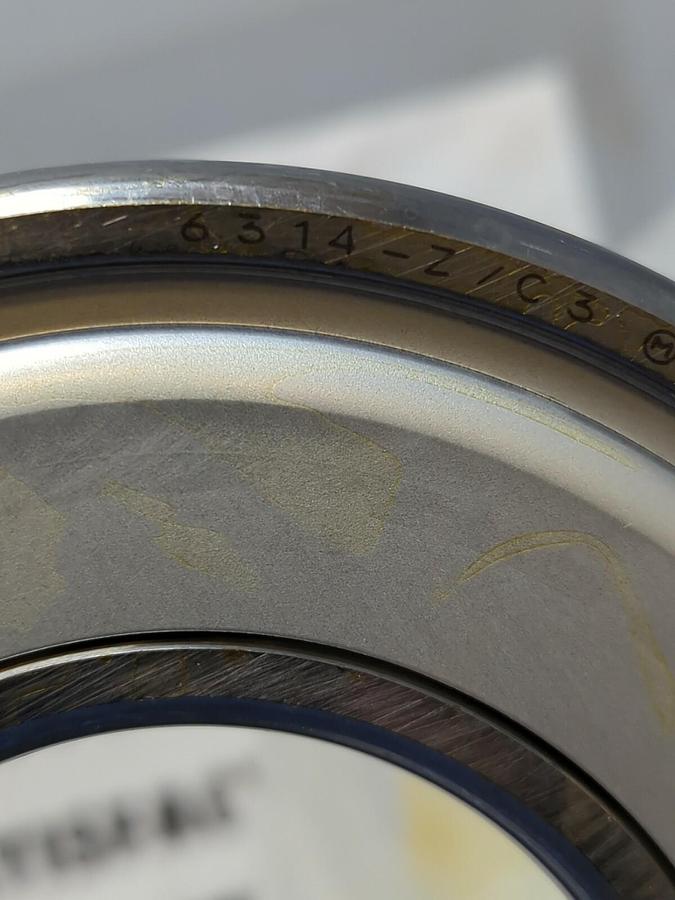 SKF,6314 ZJEM,SINGLE SHIELD DEEP GROOVE BALL BEARING NOS