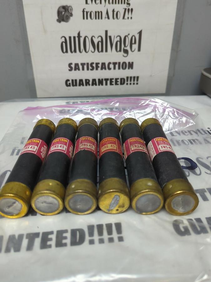 FUSETRON,FRS-45,CLASS K9 FUSE 45 AMP LOT OF 6 NOS