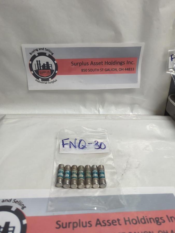 Used COOPER BUSSMANN,FNQ-30,TRON 30 AMP FUSE LOT OF 7 PRE-OWNED