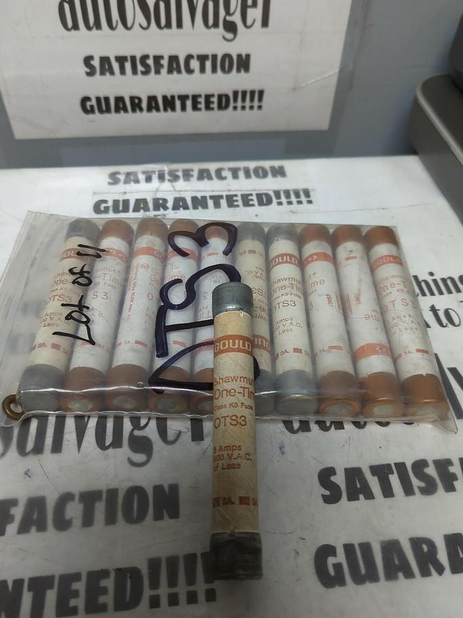 GOULD SHAWMUT,OTS3,ONE-TIME FUSE LOT OF 11 NOS
