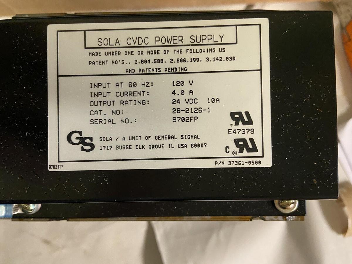 Sola,28-2126-1 CVDC,Power Supply