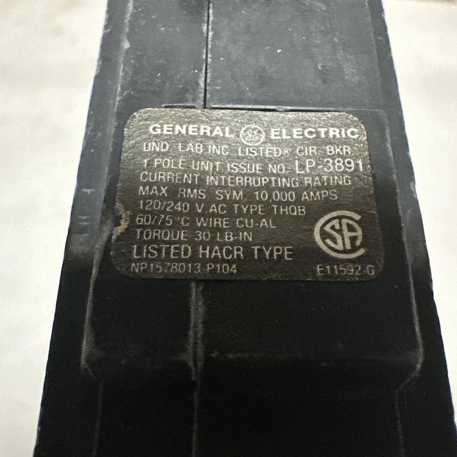 Used GE,THQB130,30 Amp Single Pole Circuit Breaker LOT of 10