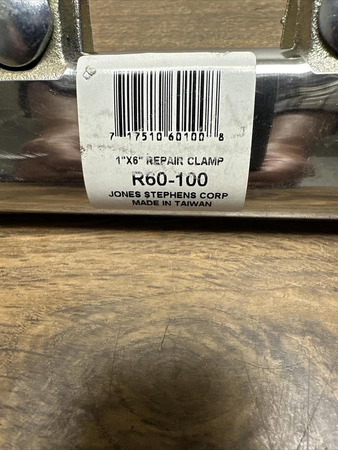 Jones-Stephens,R60-100,1"x 6" Stainless Steel Repair Clamp