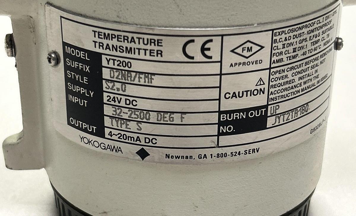 Used YOKOGAWA,YT200,TEMPERATURE TRANSMITTER