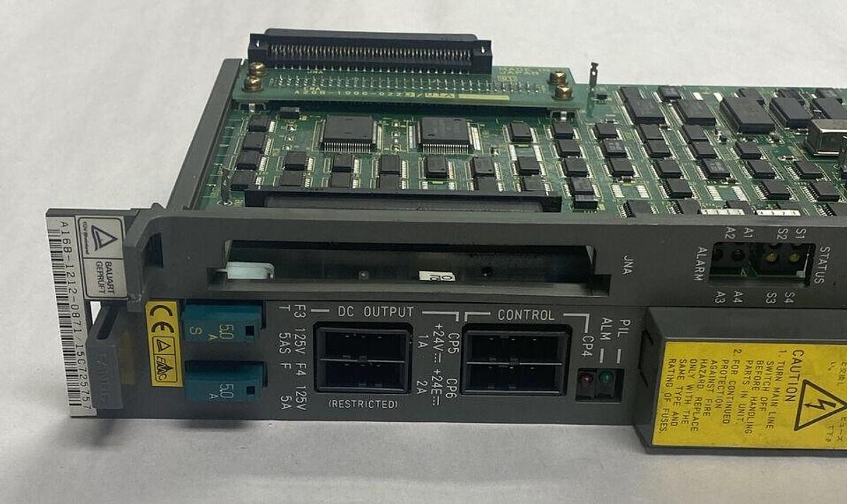 Used FANUC,A16B-1212-0871,POWER SUPPLY WITH A20B-8001-0480 CONTROL UNIT GRAPHIC PCB