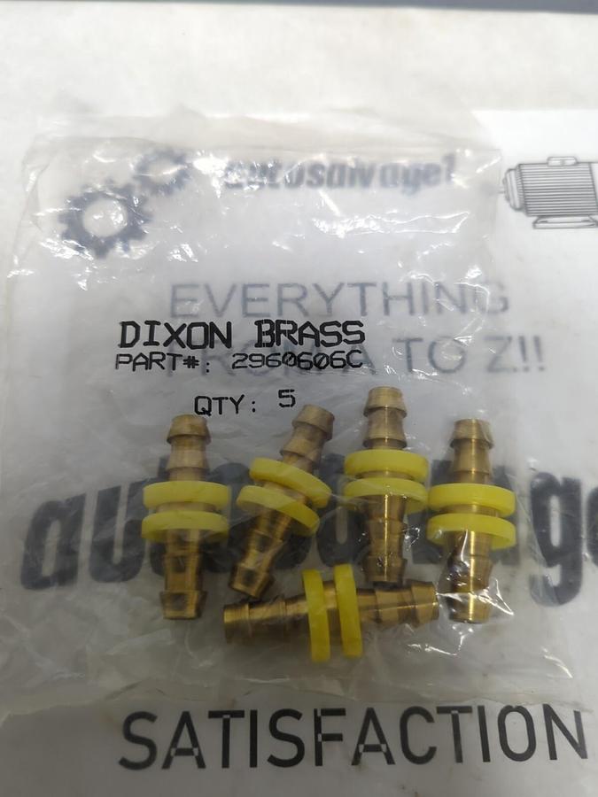 DIXON,2960606C,BRASS PUSH ON HOSE FITTING 3/8 INCH BAG OF 5 NEW