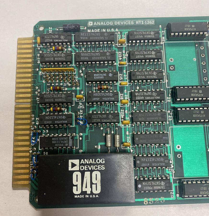 ANALOG DEVICES,RTI-1262,ANALOG INPUT OUTPUT DEVICE CIRCUIT BOARD NOS