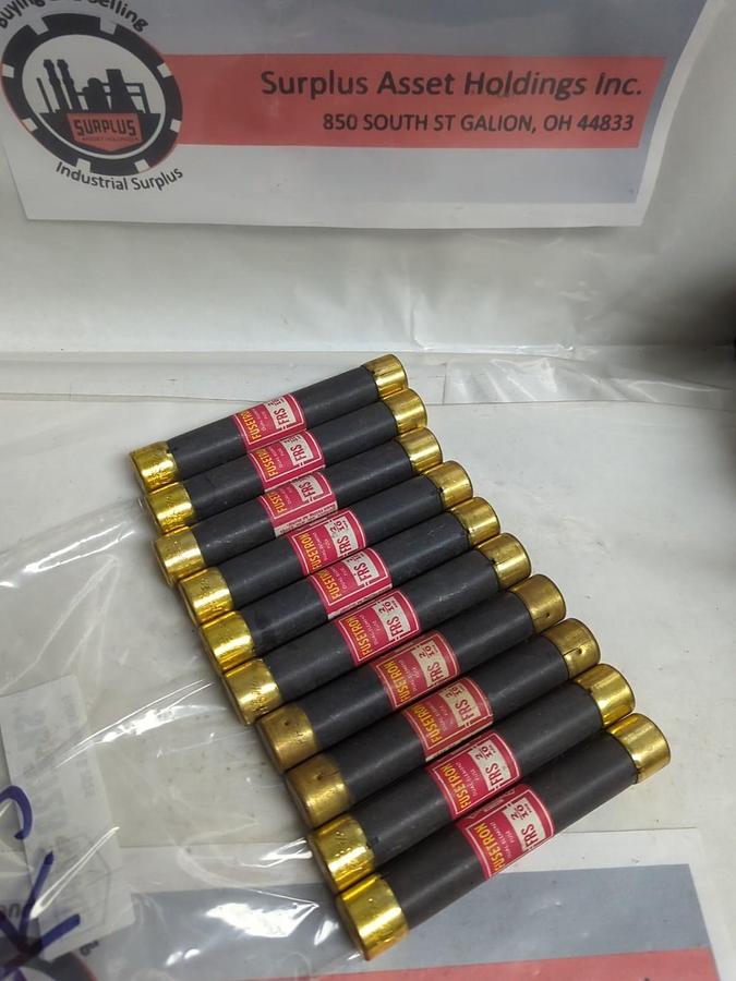 Used COOPER BUSSMANN,FRS-2/10,FUSETRON 2/10 AMP FUSE LOT OF 10 PRE-OWNED