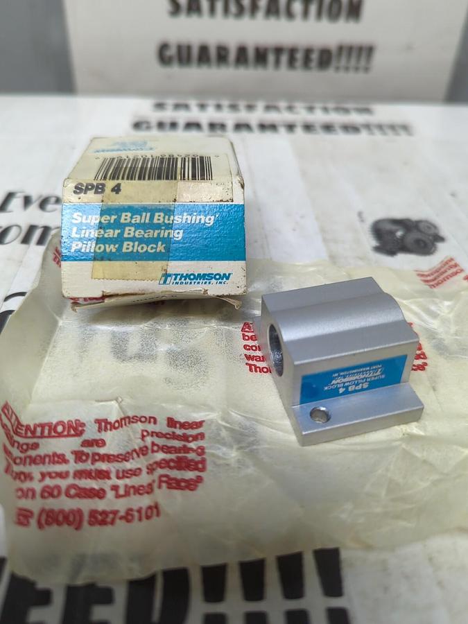 THOMSON, SPB4,SUPER LINEAR PILLOW BLOCK 1/4 INCH BORE NOS