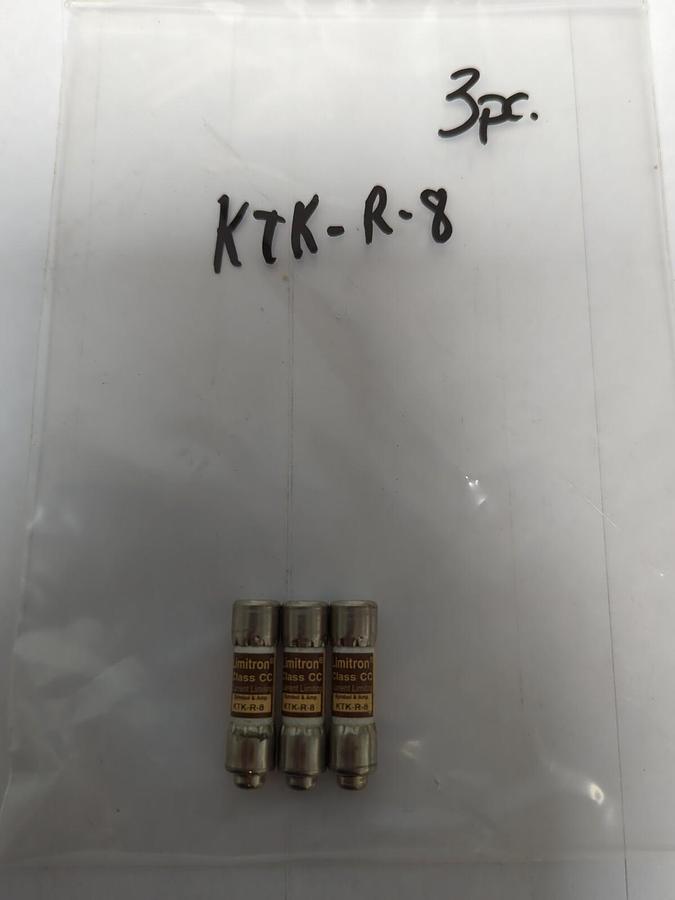 COOPER BUSSMANN,KTK-R-8,LIMITRON FUSE LOT OF 3 NOS