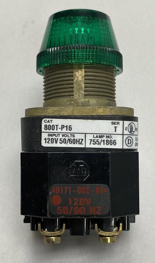 Used Allen-Bradley,800T-P16,Green Pilot Light