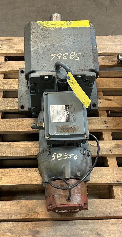Used BAUER,BG60-11/D09XA4-TF,GEAR MOTOR 2.2KW 1680RPM 480V