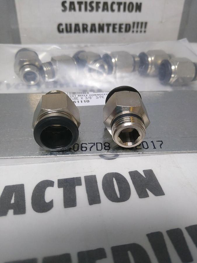 UNBRANDED,6176110,TUBE STRAIGHT MALE CONNECTOR 14MMX3/8IN LOT OF 8 NOS