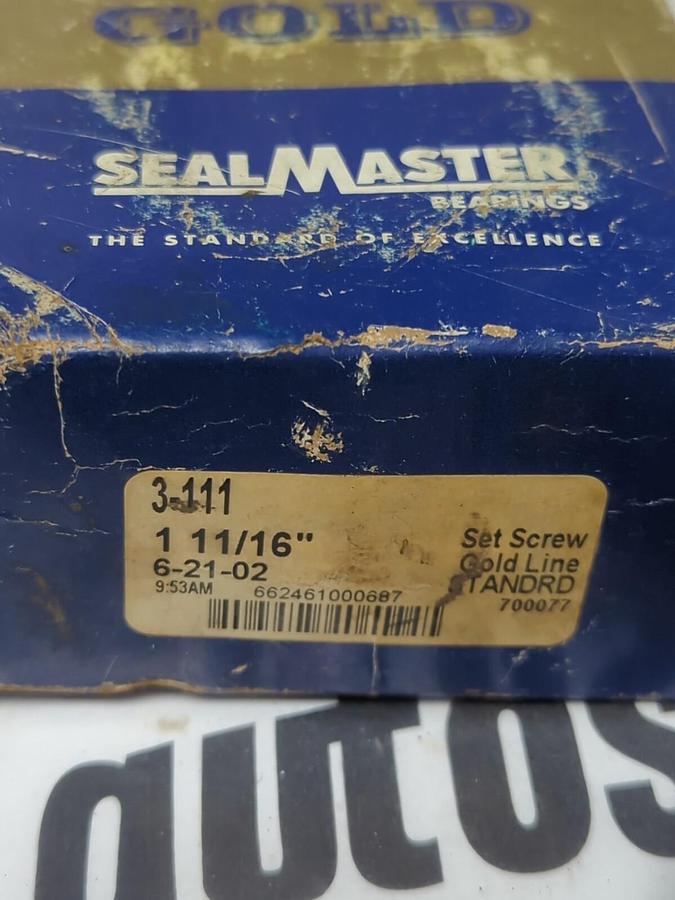 SEALMASTER,3-111,INSERT BEARING 1-11/16 INCH BORE NOS