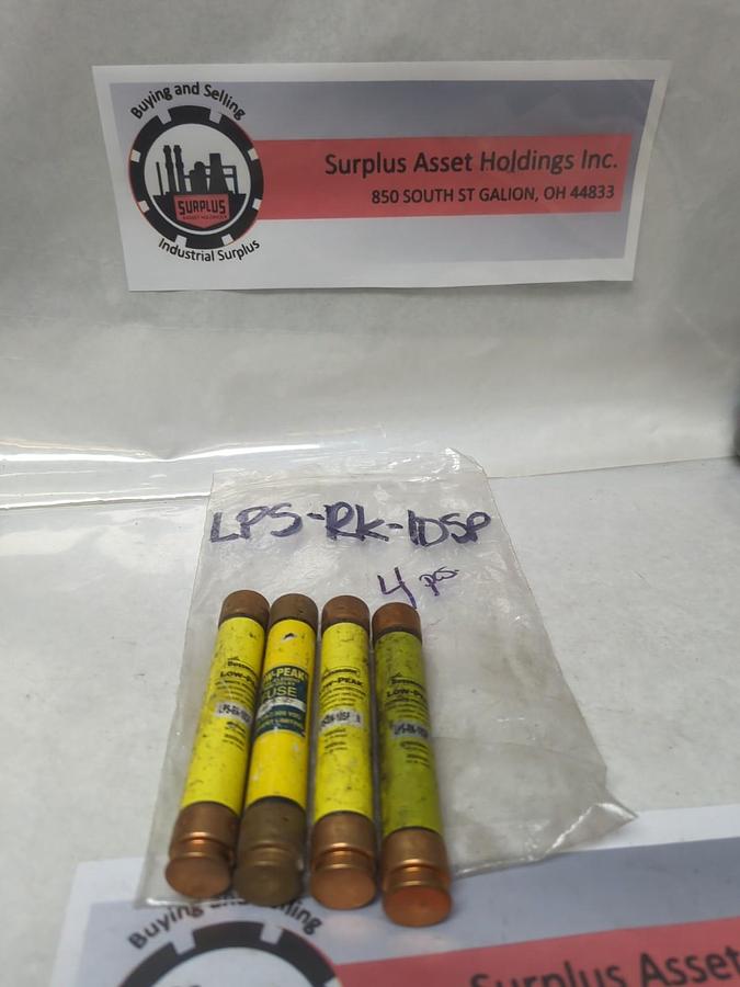 Used COOPER BUSSMANN,LPS-RK-10SP,LOW-PEAK 10 AMP FUSELOT OF 4 PRE-OWNED