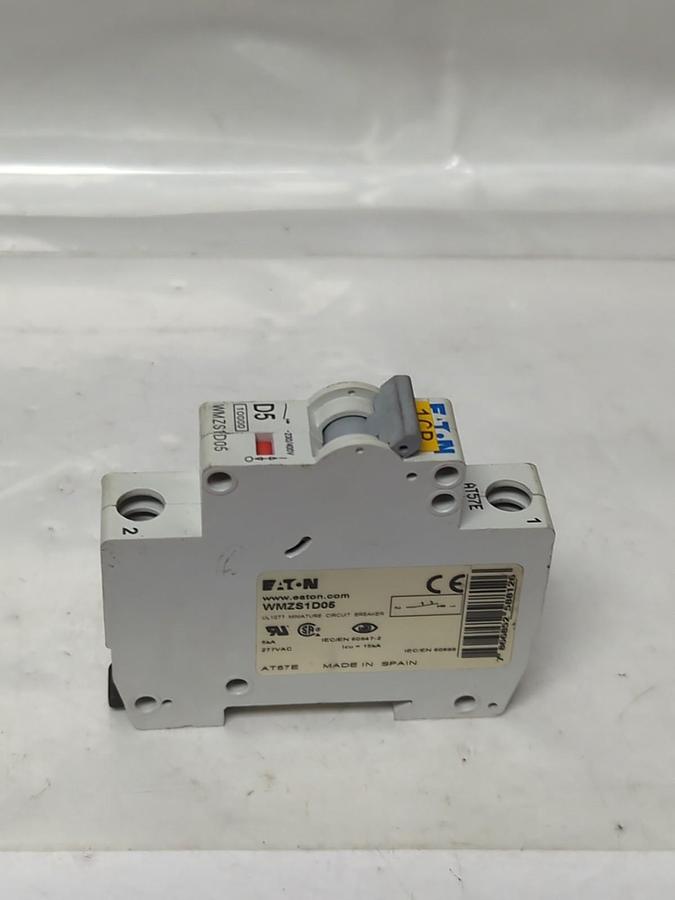 Used EATON,WMZS1D05,1-POLE CIRCUIT BREAKER 5 AMP PRE-OWNED