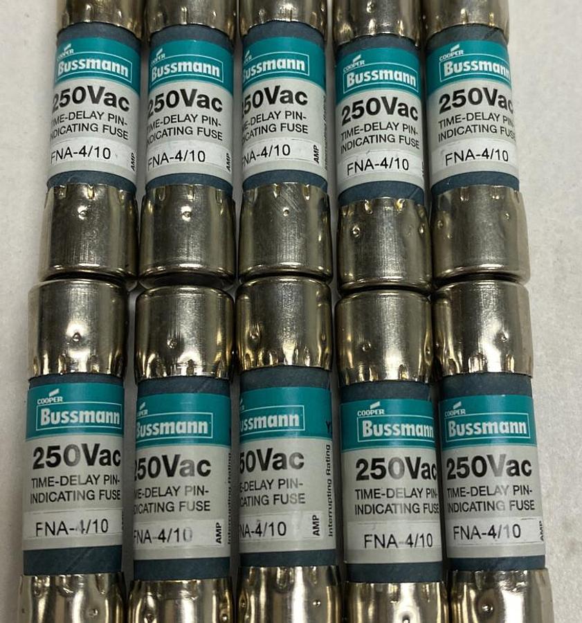 Cooper Bussmann,FNA 4/10,Fuse 4/10 AMP Lot of 10 NOS