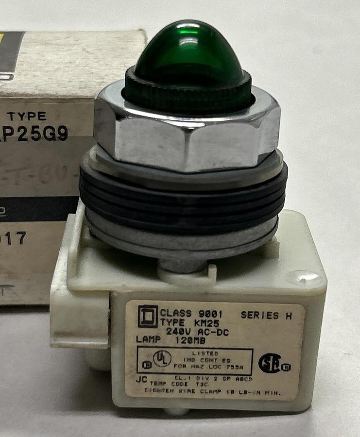 SQUARE D,9001KP25G9,PILOT LIGHT NOS