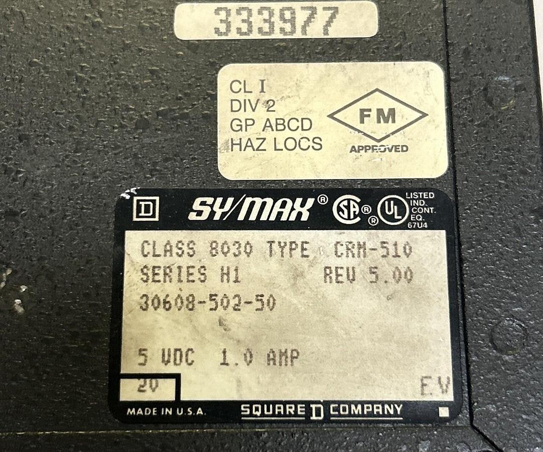 Used SQUARE D SYMAX,8030-CRM-510,NETWORK INTERFACE MODULE