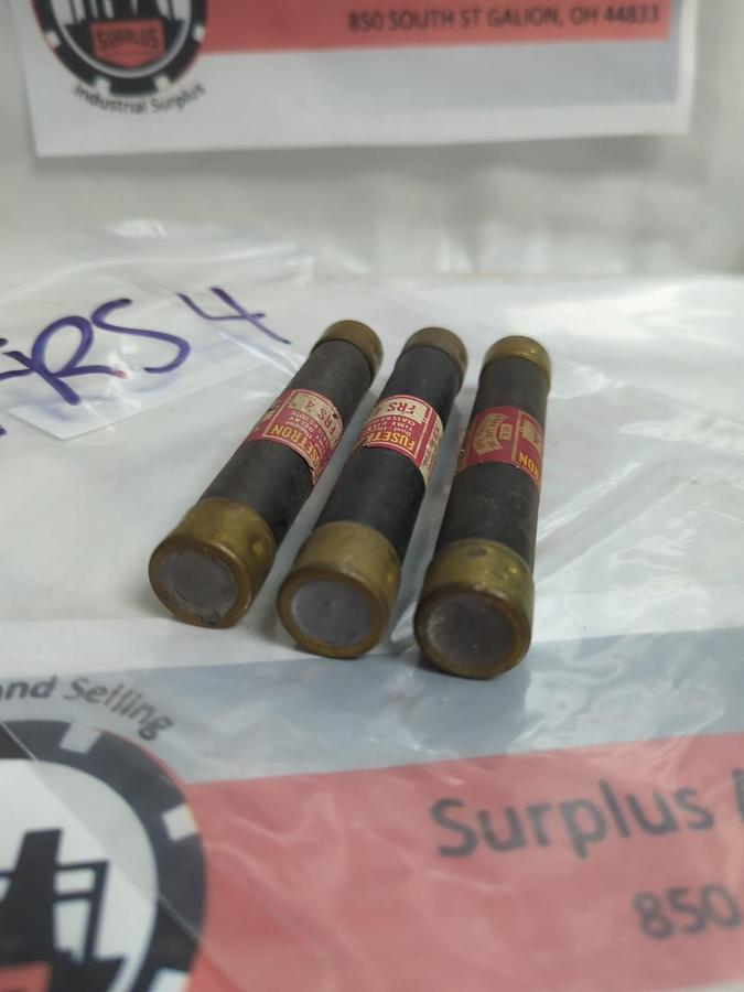 Used COOPER BUSSMANN,FRS-4,FUSETRON 4 AMP FUSE LOT OF 3 PRE-OWNED