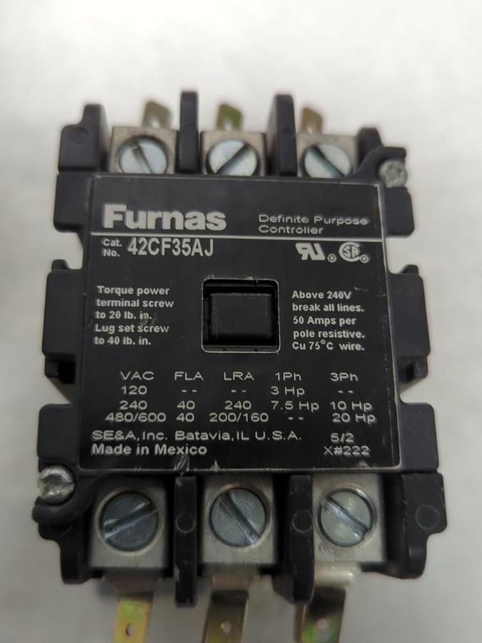 Used FURNAS,42CF35AJ,DEFINITE PURPOSE CONTROLLER 3-POLE PRE-OWNED