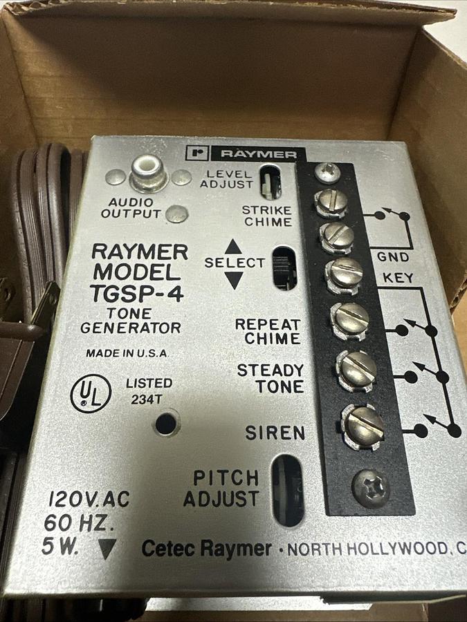 Raymer,TGSP-4,Tone Generator