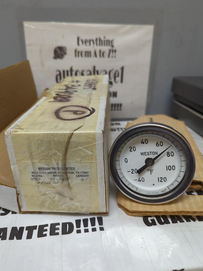 WESTON,4303,INDUSTRIAL DRYER THERMOMETER NOS