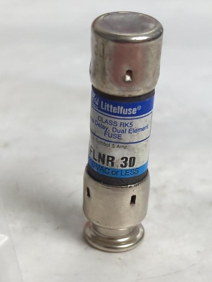 Used LITTELFUSE,FLNR30,TIME-DELAY 30 AMP FUSE LOT OF 2 PRE-OWNED