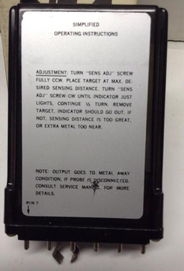 Electro,MODEL 55125,Mini Prox II Relay Output