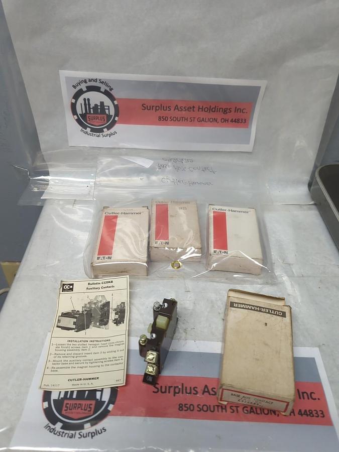CUTLER HAMMER,C320KB2,AUXILIARY CONTACT LOT OF 4 NOS